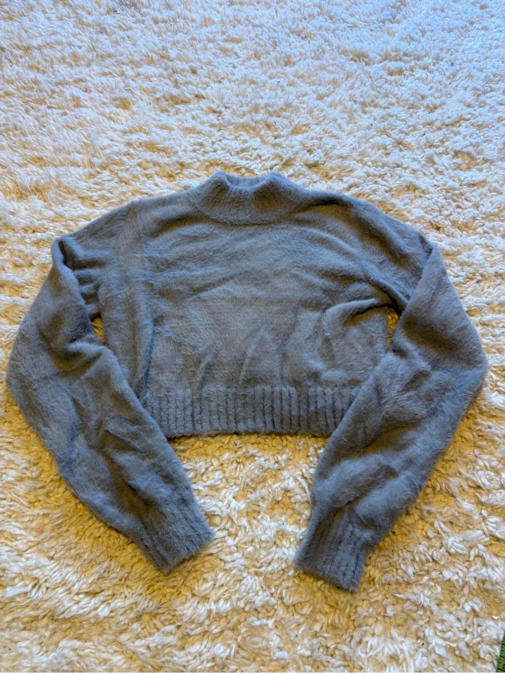 Soft Heather Gray Cropped Women's Sweater